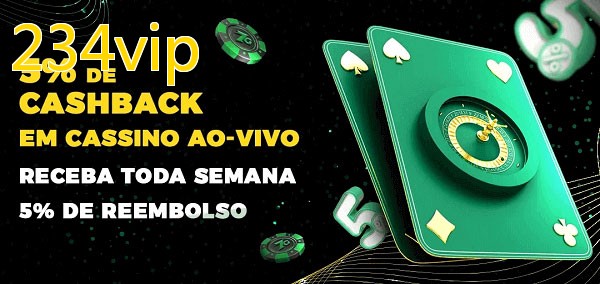 Promoções do cassino ao Vivo 234vip